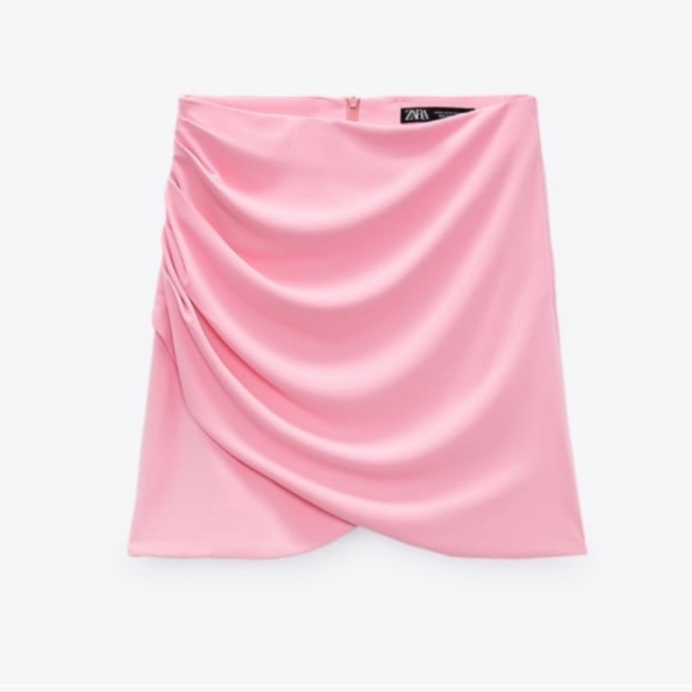 Zara Draped Mini Skirt Bloggers Favorite Size S,M - Picture 4 of 6